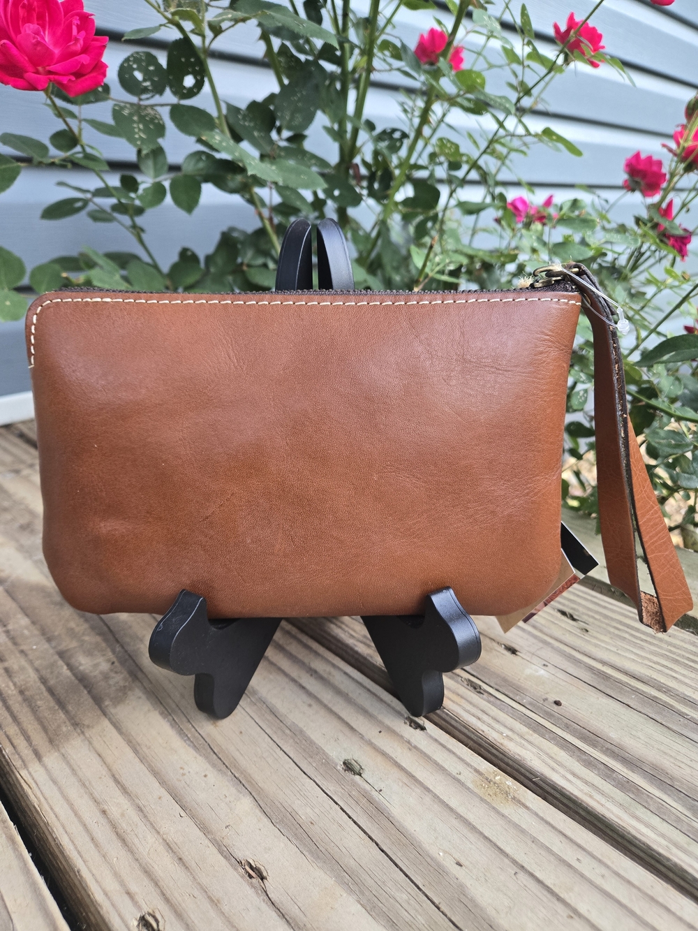 Patricia Nash Floral Tooled Leather Wristlet in Warm Brown.  New With Tags. - Picture 3 of 8